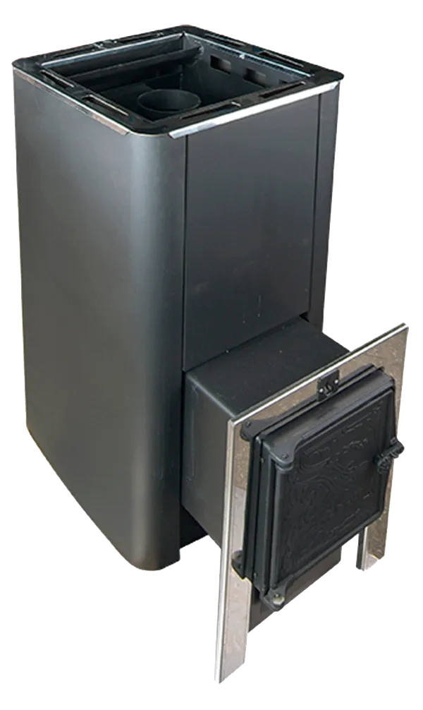 печь для бани термофор олимп carbon 26 с чуг.дверцей без стекла антрацит#