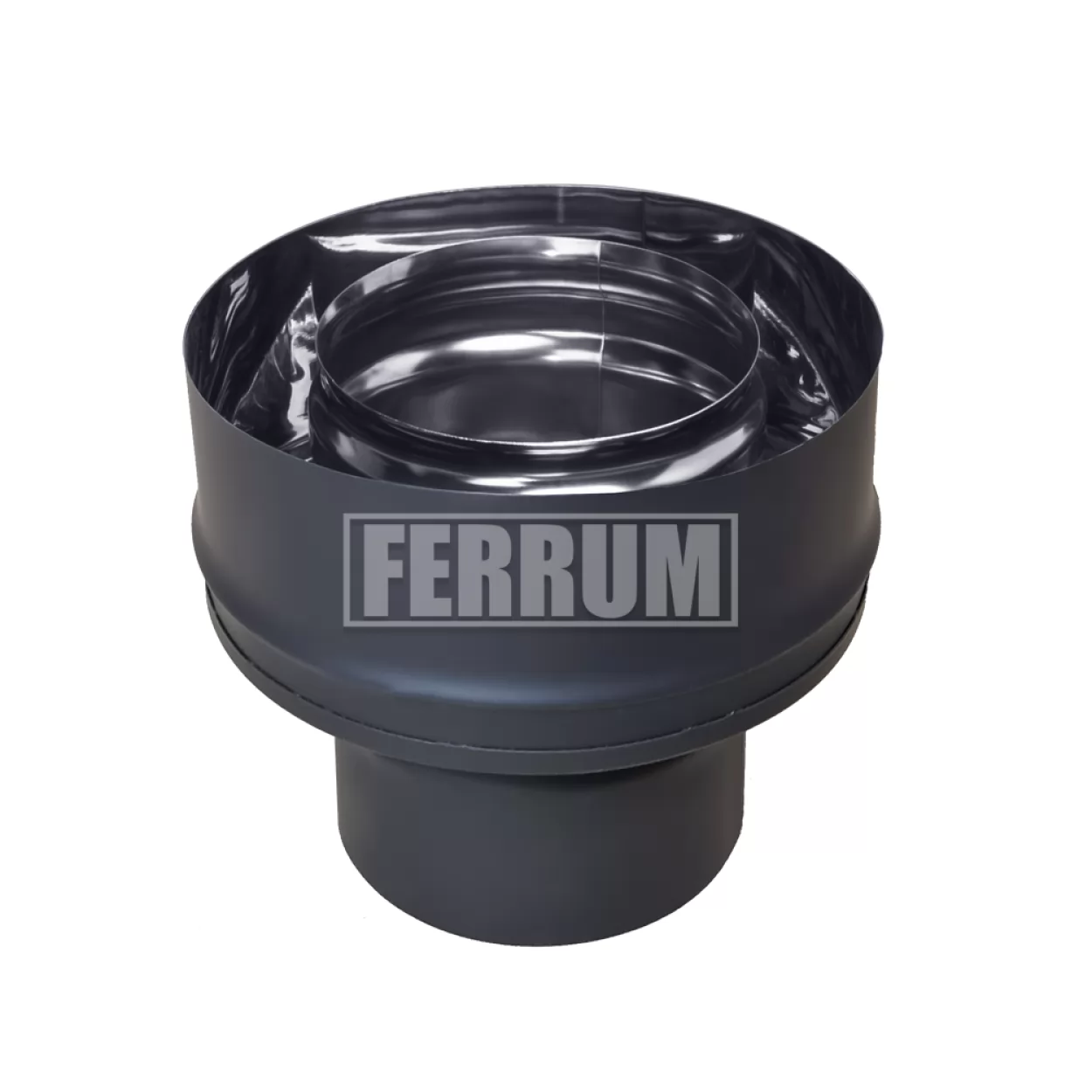 старт-сэндвич (430/0,8 мм + нерж / эмаль /600° черная) ф150х210 blackside (ferrum)