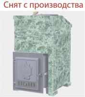 чугунная печь для бани gfs зк-45 в облицовке президент змеевик (комплект) (техно лит) до 45 м3